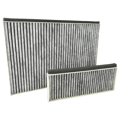 vhbw 2x Filter kompatibel mit Constructa CD689861, CD689860, CD688860, CD686860 Dunstabzugshauben - 2x Aktivkohlefilter Grau Weiß