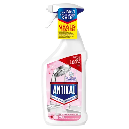 Antikal Fresh Spray 800 ml - Effektiver Wannen- & Kachelreiniger mit Frischeduft, entfernt zuverlässig Kalkablagerungen und sorgt für langanhaltenden Glanz. Ideal für die tägliche Reinigung.