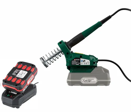 PARKSIDE Akku Lötstation PLSA 20-Li X 20 V Team - Säbelsägen mit Akku und Ladegerät, kabellos und flexibel einsetzbar für präzise Lötarbeiten.