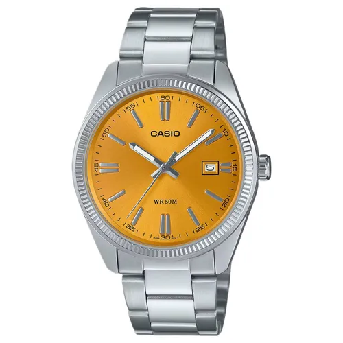 Casio MTP-1302PD-9AVEF Armbanduhr - Armbanduhren für Herren, elegante Edelstahl-Gehäuse in Silber mit robustem Mineralglas für Langlebigkeit und Stil.