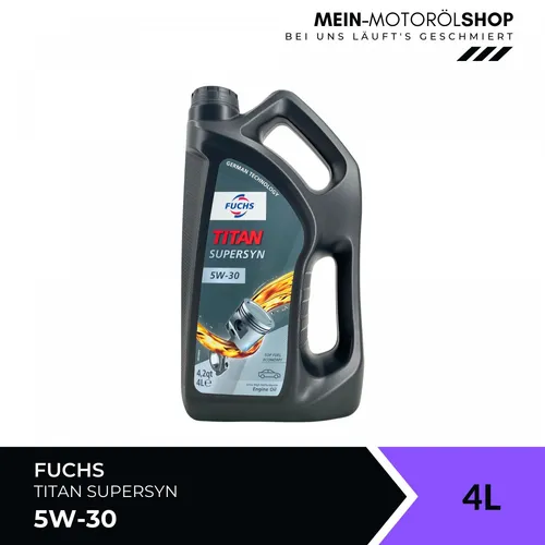 Fuchs Titan Supersyn 5W-30 MB 229.3 Renault VW 502 00 BMW Opel Motoröl 4 Liter