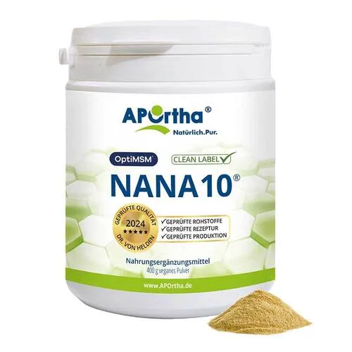 Aportha NaNa10 veganes Pulver 400 g - Nahrungsergänzung mit 10 hochwertigen pflanzlichen Zutaten, ideal für eine ausgewogene Ernährung und Unterstützung des Wohlbefindens.