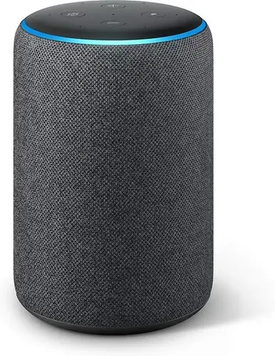 Amazon Echo Plus [2. Generation] anthrazit - Smart Speaker mit integriertem Smart Home Hub, ermöglicht Sprachsteuerung und verbindet verschiedene Geräte für ein vernetztes Zuhause.