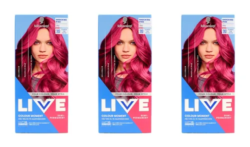 3x Schwarzkopf Live Colour Moment Shocking Pink 093 NV EAN4015100893106
