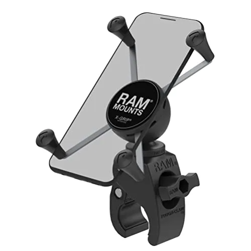 RAM Mount X-Grip L mit Tough-Claw Montage-Set - Schwarz - Praktisches Montage-Set für vielseitige Anwendungen. Die Tough-Claw ermöglicht eine schnelle, werkzeuglose Befestigung an verschiedenen Stangen und Schienen, während der X-Grip Ihr Gerät sicher hält.