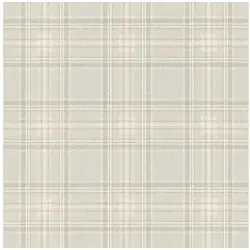 Rasch Tapete 537444 - Karierte Vliestapete in Beige, Cremeweiß und Grau - Gemütliche Tapete für Wohnzimmer, Schlafzimmer oder Flur. Wasserbeständig, leicht abwischbar und einfach anzubringen - perfekt für jeden Raum!