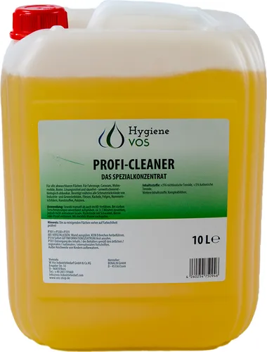 Hygiene VOS Profi-Cleaner Spezialreiniger 10 Liter - Allzweckreiniger für hartnäckige Verschmutzungen, säure- und lösungsmittelfrei, umweltfreundlich und ideal für Hochdruckgeräte.