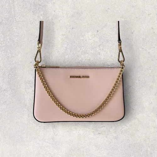 Michael Kors S0368352 Pink Stofftasche für Frauen - Umhängetasche aus Saffiano-Leder, stilvoll mit abnehmbarem Schultergurt und praktischem Innenlayout für Karten und Essentials.