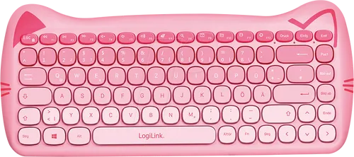 LOGILINK ID0220 - Tastatur-/Maus-Kombination, Funk, kindergerecht, pink