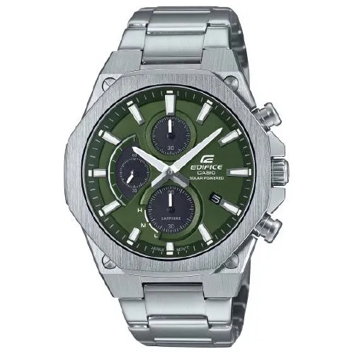 CASIO Edifice EFS-S570D-3AUEF Chronograph - Hochwertige Solararmbanduhr - Armbanduhren für Herren, mit Saphirglas und 100m wasserdicht, ideal für Sport und Alltag. Hochwertiges Edelstahlarmband und präziser Quarzmechanismus.