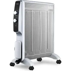 Trebs 99400 Mobiler Mica Heizofen auf Rollen - Weiß - Heizlüfter mit 1000W/2000W Heizstufen, Überhitzungsschutz und praktischem Rollendesign für flexible Wärme in jedem Raum.