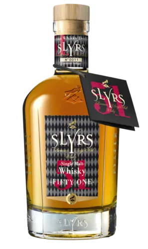 Slyrs Fifty-One Single Malt Whisky 0,35l - Whisky – Slyrs Fifty-One, ein seltener bayerischer Single Malt Whisky aus dem Schliersee, ideal für Whisky-Liebhaber und Sammler.