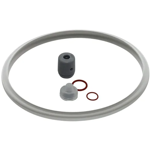 Reparaturset für Schnellkochtopf Silit 22cm Sicomatic L - 5-teiliges Set mit Dichtung und Ventilpfropfen für zuverlässige Funktionalität. Ideal zur Pflege und Wartung Ihres Schnellkochtopfs für ein sicheres Kochen.