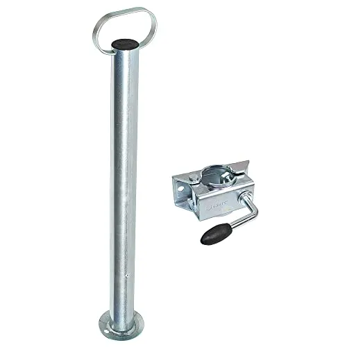 Stützrohr Abstellstütze Anhängerstütze Stützfuß 600mm 60cm mit Klemmhalter