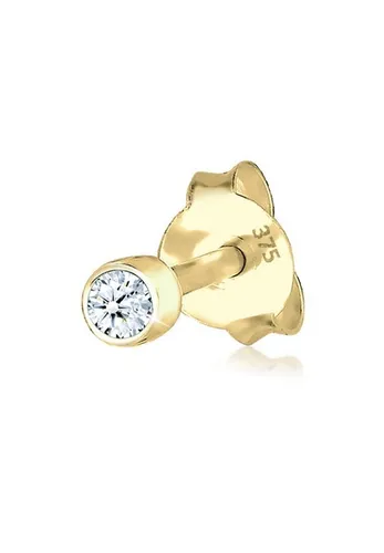 Elli DIAMONDS Paar Ohrstecker mit Diamant (0.03ct) aus 375 Gelbgold - Ohrstecker aus 375 Gelbgold mit funkelndem Diamanten (0.03 ct), ideal für besondere Anlässe. Der Brillantschliff sorgt für faszinierendes Funkeln und verleiht jedem Outfit Eleganz.