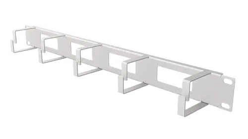 Organizator kabli RACK 19 1U metalowy szary z 5 uchwytami i przepu 5903351262873