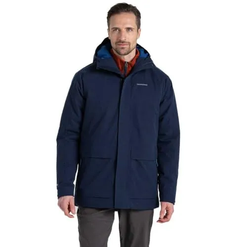 Craghoppers Lorton Thermojacke für Herren – wasserdicht und atmungsaktiv - Wasserdicht bis 10.000 mm und atmungsaktiv. Ideal für Outdoor-Aktivitäten, mit verstellbarem Saum und mehreren Taschen für praktische Aufbewahrung. Hergestellt aus recycelten Materialien für nachhaltigen Einsatz.
