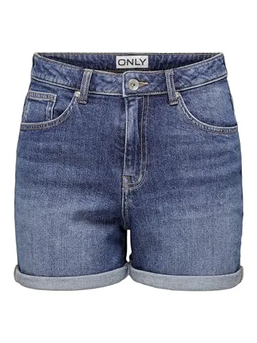 ONLY Jeansshorts ONLJosephine - Blau, Größe S - Stylische Jeansshorts in blau aus 79% Baumwolle und 20% recyceltem Material, ideal für warme Tage. Mid Waist und kurzer Schnitt für einen modernen Look.