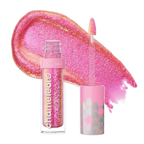 Wet n Wild Chameleon Chrome Lip Foil, Lichtreflektierender Lip Gloss, Schillerndes Finish für einen Multidimensionalen Glanz, Nicht Klebende Textur, Halo's Way