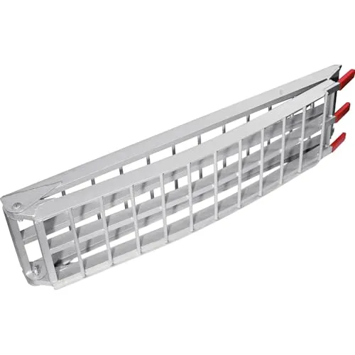 Grafner klappbare Aluminium Auffahrrampe 340 kg - Laderampe für Motorräder, Mopeds und Roller, faltbar und platzsparend, max. Belastbarkeit 340 kg, rutschfeste Oberfläche für sicheres Verladen.