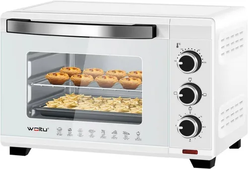 WOLTU Mini Backofen 21 L - Elektrischer Miniofen mit 1280 W, Ober- und Unterhitze, ideal für vielseitiges Garen und kleine Familien