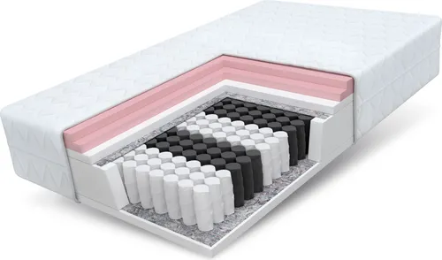 FDM Taschenfederkernmatratze 90x200 cm - Schlafzimmer Matratze mit 7 Zonen-Taschenfedern und viscoelastischem Schaum für optimalen Schlafkomfort, abnehmbarer und waschbarer Bezug, ideal für Paare mit unterschiedlichem Gewicht.