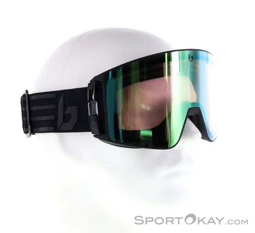 Bollé Blackridge Skibrille - Schwarz, One Size - Stilvolle Skibrille für Freerider mit großem Sichtfeld und photochromen Gläsern, die sich an Lichtverhältnisse anpassen. Ideal für perfekten Komfort und Schutz beim Skifahren.