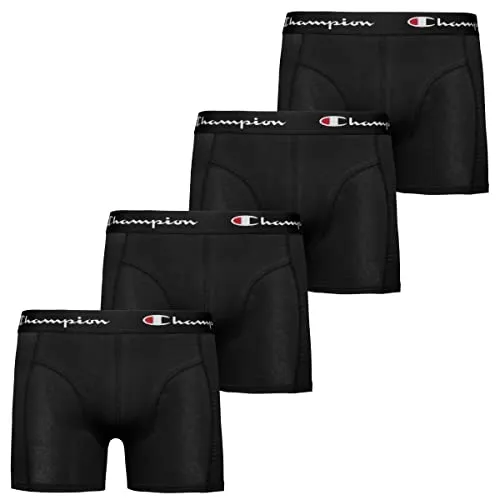 Boxershorts CHAMPION Herren, Gr. S (46), schwarz - Herrenunterhosen aus 95% Baumwolle und 5% Elasthan, bieten hohen Tragekomfort und Elastizität für den ganzen Tag.