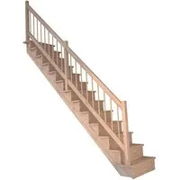 Treppe Lindos Eiche Gerade 80 cm Setzstufen Holz-Design-Geländer FSC®