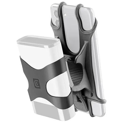 Cellularline Rider Power Bank (BIKEHOLDERPBK) - Smartphone Halterung mit integrierter Power Bank, ideal für lange Fahrradtouren und sorgt dafür, dass dein Smartphone immer aufgeladen bleibt.