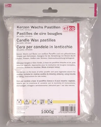 efco Kerze Wachs Pastillen, 90% Paraffin/10% Stearin, 1000 g