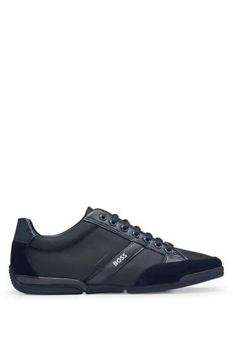 BOSS Men Saturn_Lowp_mx A_N Sneaker Blue 43 EU - Herren-Sneaker mit stylischem Design, bequemem Innenfutter und hochwertiger Verpackung in der Box.