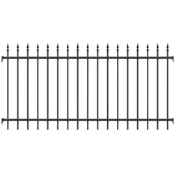 Zaunfeld ALBERTS Chaussee 200 x 120 cm anthrazit - Gartenzäune, stilvolles anthrazitfarbenes Metallzaunfeld, ideal für eine elegante und moderne Gartenumrandung.