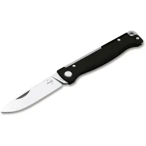 Böker Taschenmesser Plus Atlas Black - Klappmesser mit 6,7 cm Droppoint-Klinge aus hochwertigem Sandvik Stahl, ideal für Outdoor-Aktivitäten und den täglichen Gebrauch.