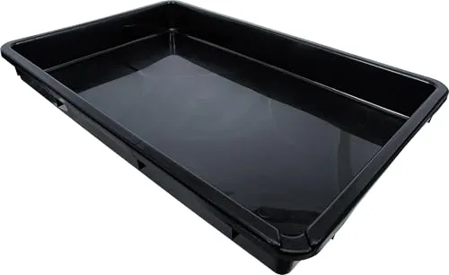 BGS-technic Auffangwanne 9997, 50 L mit Ausgießer - KFZ-Werkzeuge - Universell einsetzbare Auffangwanne aus Polyethylen, säure- und laugenfest, mit 50 L Fassungsvermögen und praktischer abgesenkter Ecke für einfaches Entleeren.