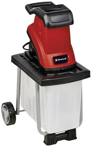Einhell GC-KS 2540 CB Elektro Messer-Häcksler 2500W - Häcksler mit 2.500 Watt Motor, ideal für schnelles Zerkleinern von Gartenabfällen bis 40 mm Durchmesser. Mit Sicherheitsversiegelung und robustem Fahrgestell für einfachen Transport.