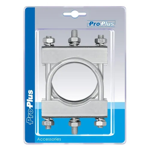 Pro Plus U-Bügel für Klemmschelle, 60/70mm, 2er-Set - Praktisches 2er-Set U-Bügel für die sichere Montage von Klemmschellen an Anhängerdeichseln. Aus verzinktem Material für hohe Stabilität und Langlebigkeit.