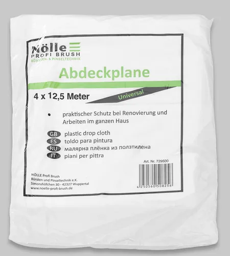Nölle Abdeckfolie 4,0 x 12,5 m transparent 6,0 my