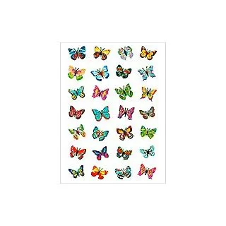 HERMA 6819 Aufkleber Schmetterlinge Glitzer - 28 bunte Sticker für kreative Bastelprojekte, ideal für Fotoalben und Scrapbooking