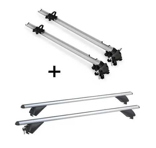 VDP Dachträger für Opel Astra J SW (2010-2015) mit 2x Fahrradträger Bike Pro - Dachgepäckträger mit 2x Fahrradträger aus leichtem Aluminium, ideal für Opel Astra J SW (5 Türer). Maximale Zuladung von 15 kg und abschließbar für sicheren Transport von Fahrrädern.
