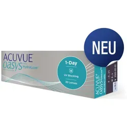 ACUVUE OASYS 1-Day mit HydraLuxe 30er Tageslinsen - Kontaktlinsen mit innovativer HydraLuxe Technologie für ganztägigen Tragekomfort und klare Sicht.