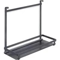Emuca Regal in Anthrazit – Praktischer Küchenorganizer aus Metall - Stylisches Küchenregal in Anthrazit mit flacher Stahlkonstruktion. Bietet optimalen Stauraum für Utensilien und sorgt für Ordnung in Ihrer Küche. Ideal für ein modernes Küchendesign.
