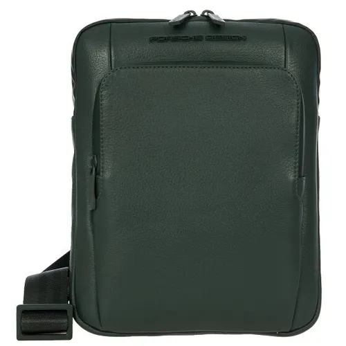 Porsche Design Roadster Umhängetasche Leder 21 cm grün OLE01511-005 - Elegante Umhängetasche aus hochwertigem Leder mit praktischen Reißverschlussfächern für zusätzlichen Stauraum. Ideal für stilbewusste Männer, die Wert auf Funktionalität und Design legen.