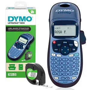 DYMO LetraTag LT-100H - Tragbares Etikettiergerät mit ABC Tastatur, ideal für Büro und Zuhause, großes Grafikdisplay und vielseitige Beschriftungsmöglichkeiten