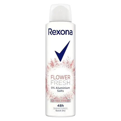 Rexona Deo Spray Flower Fresh 150 ml - Deodorant ohne Aluminium mit 48h Schutz gegen Geruch, dermatologisch getestet für langanhaltende Frische und angenehmen Duft.