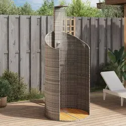 vidaXL Gartendusche - Outdoor Dusche mit Lattenboden aus Akazienholz, stilvoll und ideal für Garten oder Poolbereich