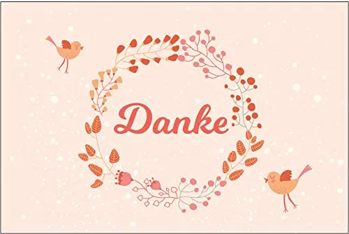 Stück Premium Dankeskarten (Klappkarten) mit Umschlägen, Danke, Dankeschön, Karten, Dankekarten, Hochzeit, Geburt, Baby, Taufe, Abschied, Geburtstag, Jubiläum 10