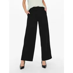 JDY Damen JDYGEGGO New Long Pant - Weite Hose in Schwarz, L/32 - Damen-Hosen mit seitlichen Eingrifftaschen und abgesteppter Saumkante für einen modernen Look und optimalen Tragekomfort.