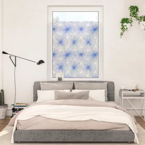 Lichtblick Fensterfolie selbstklebend, Sichtschutz, Flower wheel - Blau - Zubehör für Fenster: Perfekter Sichtschutz und dekoratives Fensterbild, selbstklebend, blickdicht und 100% Made in Germany.