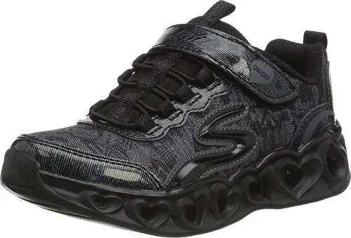 Skechers Schuhe Heart Lights, 20180LBBK – Sportlicher Sneaker für Kinder - Sportlicher Sneaker mit buntem Leuchteffekt, Bungee-Schnürung und weichem Futter für hohen Tragekomfort. Ideal für aktive Kinder und fröhliche Schritte!